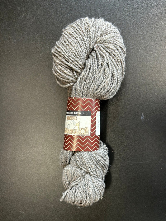 Grey alpaca and Jacob’s wool yarn