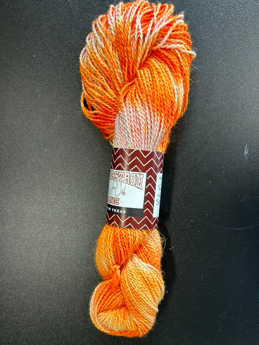 Orange and white yarn