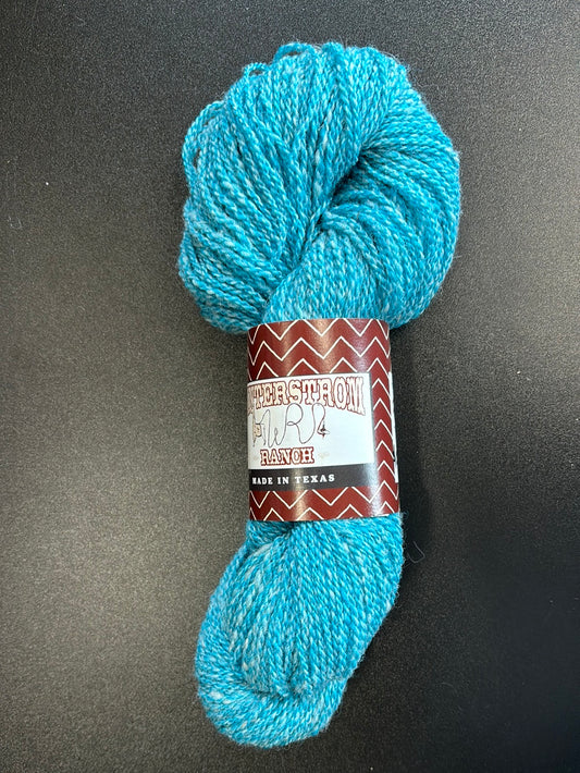 Teal and white yarn