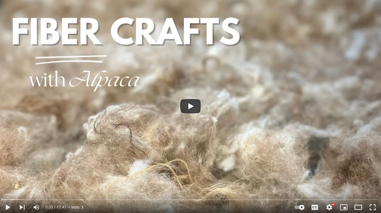 Load video: Fiber Crafts with Alpaca Winterstrom Ranch - Crochet with Tifanny